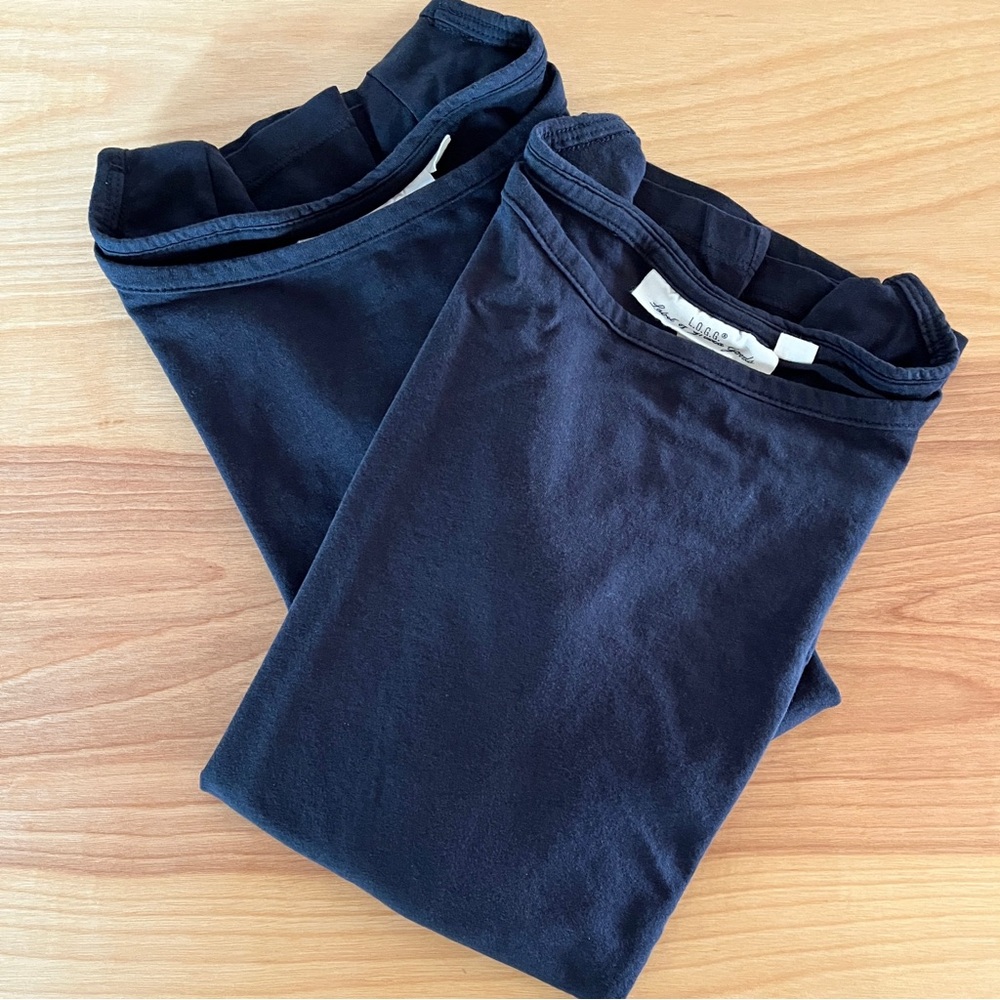 H&M L.O.G.G. 3/4 sleeve top, boot neck, black